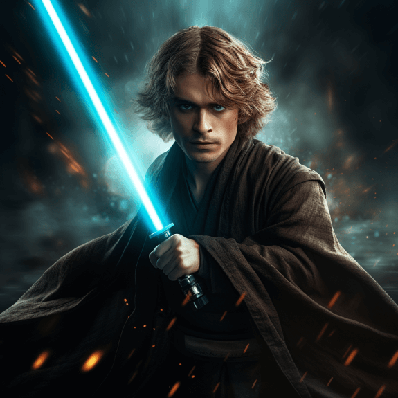 Warum hat Anakin ein blaues Lichtschwert?