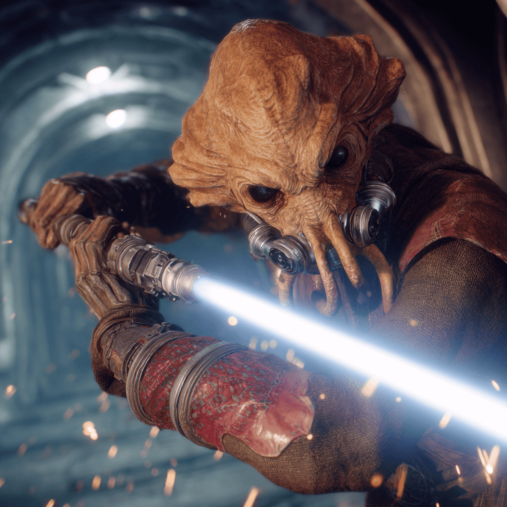 Plo Koons Indigoblaues Lichtschwert