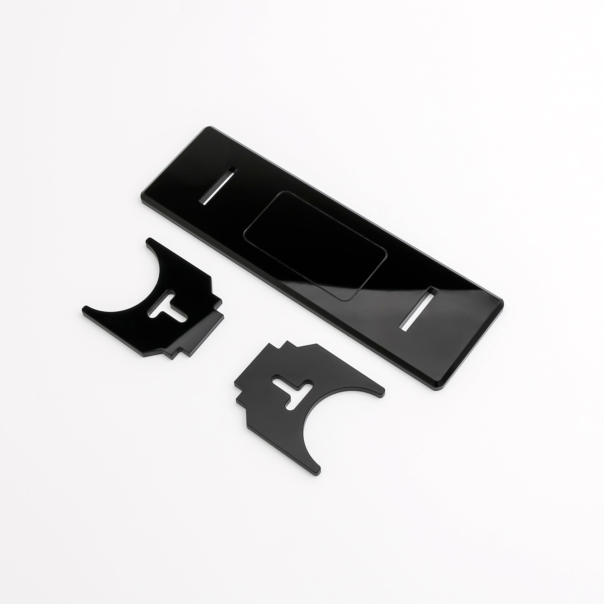 Duidelijke lichtzwaardstandaard + naamplaatje